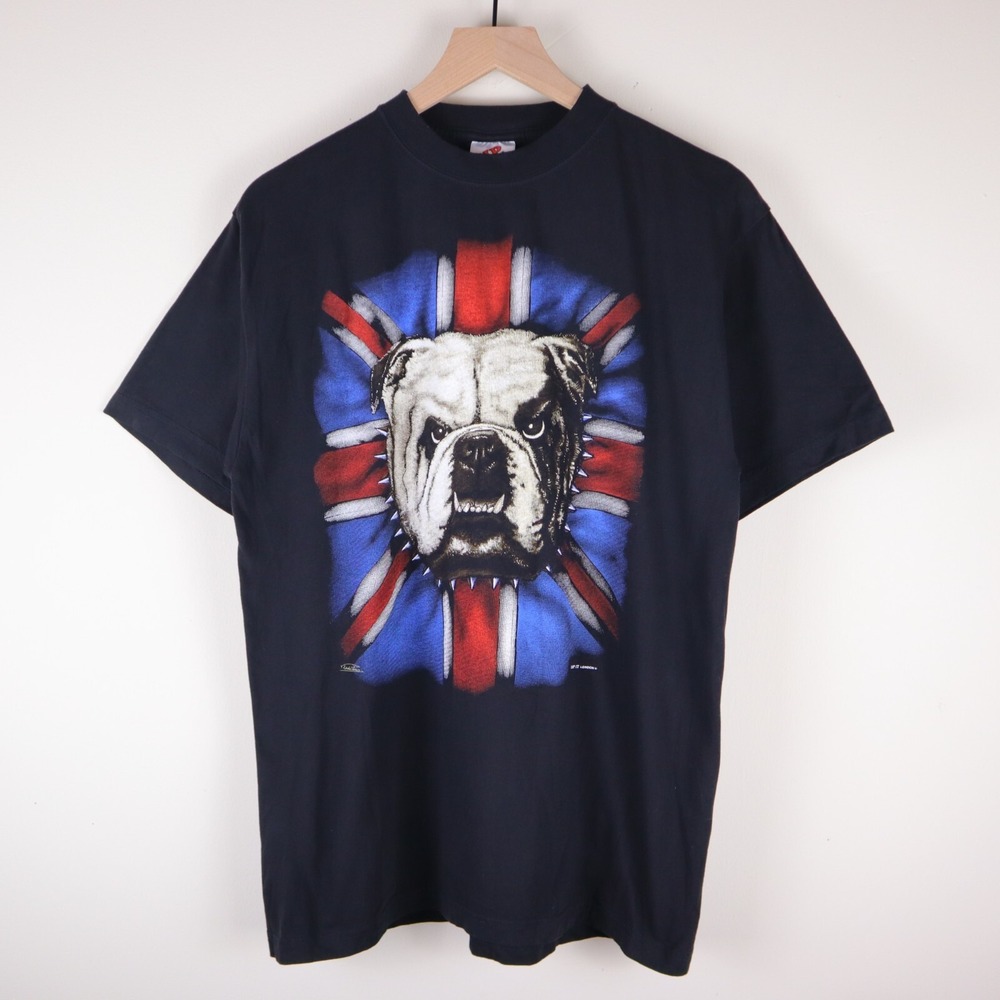 Vintage Bulldog Zip It London Shirt Adult Medium‎ 20x28.5